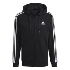 ESSENTIALS FLEECE 3-STRIPES JACK MET CAPUCHON